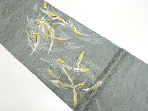 すくい織金通し抽象模様織出し袋帯